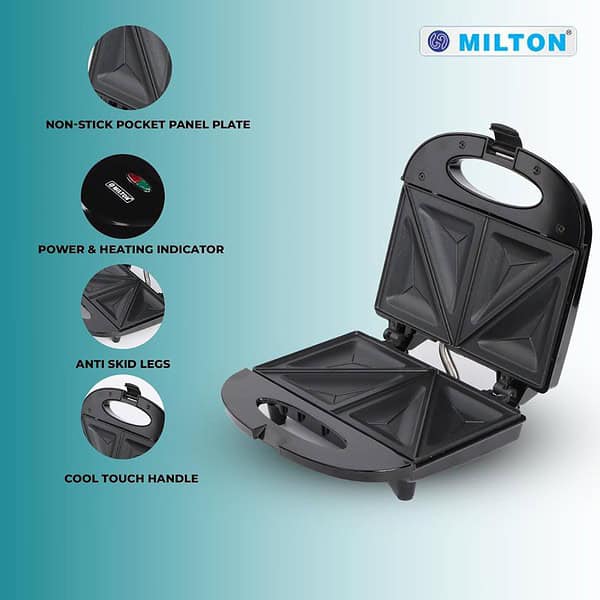 MILTON Express 800W Sandwich Toaster2 - LXINDIA.COM