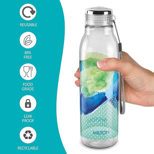 MILTON Helix 1000 Pet Water Bottle Blue Pack of 2 A 1 - LXINDIA.COM