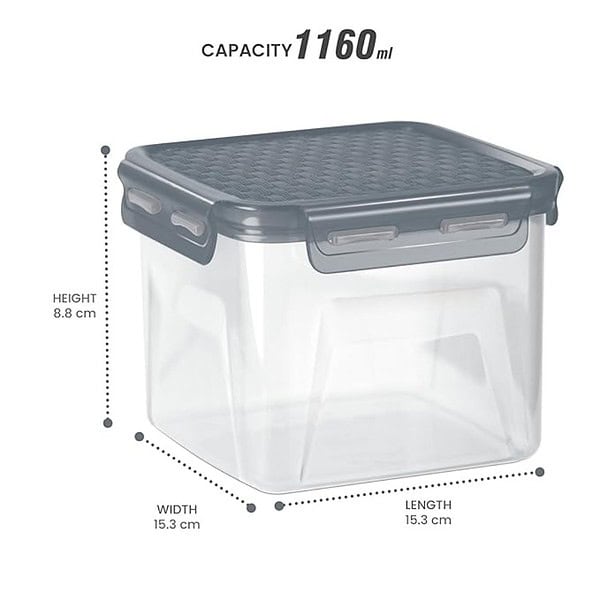 MILTON Lock It Rectangular Storage Container 1190 ml 3 - LXINDIA.COM