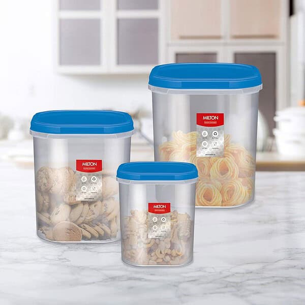 MILTON Quadra Modular Containers with Lid Set of 3 2L 3L and 4L a - LXINDIA.COM