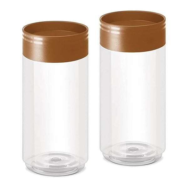 MILTON Stack IT 1000 Airtight Plastic Storage Container Set 890 Ml Set of 2 Brown - LXINDIA.COM