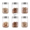 MILTON Steel Seal Plastic Pet Storage Container with Steel lid 500 ml 6 Pieces - LXINDIA.COM