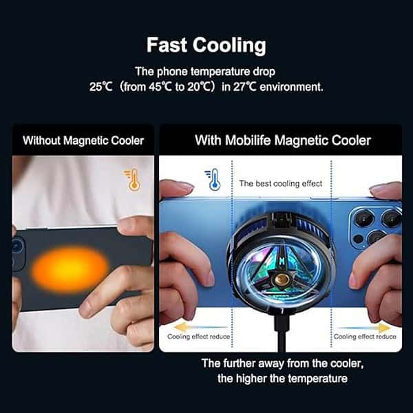 MOBILIFE Magnetic Mobile Cooler Semiconductor Technology Phone Cooler 2 - LXINDIA.COM