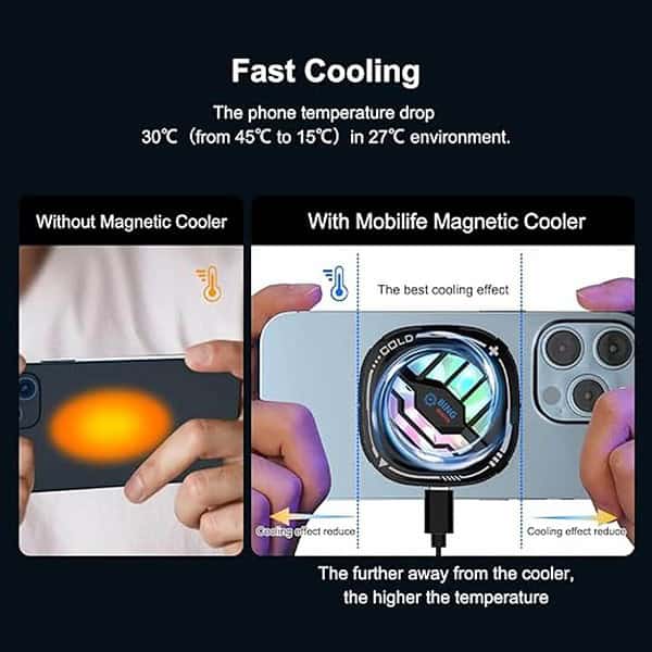 MOBILIFE Mobile Cooler 15W High Power Magnetic Phone Cooler 2 - LXINDIA.COM