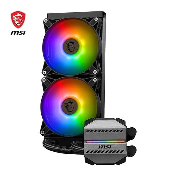 MSI MAG CORELIQUID M240 AIO CPU Liquid Cooler 240mm Radiator 1 - LXINDIA.COM