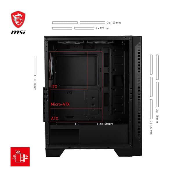 MSI MAG Forge 120A Airflow Premium Gaming PC Case 2 - LXINDIA.COM