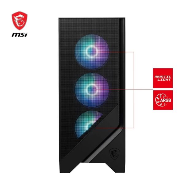 MSI MAG Forge 320R Airflow Mid Tower PC Case Black 1 min - LXINDIA.COM