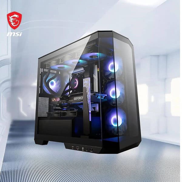 MSI MAG PANO M100R PZ White Gaming Case Black 1 min - LXINDIA.COM