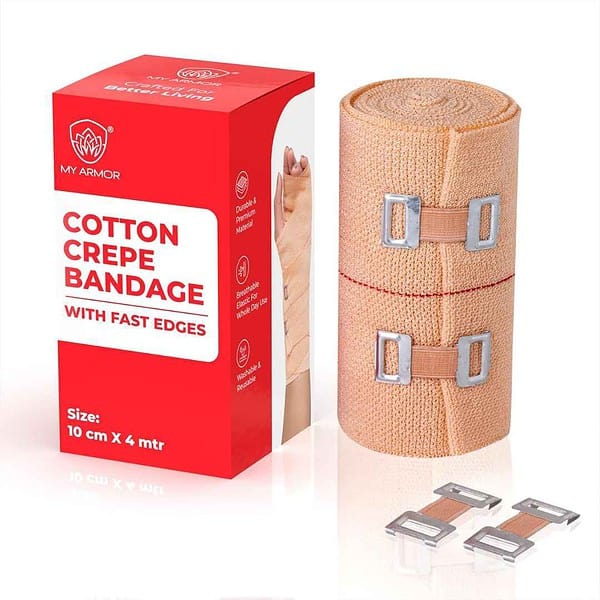 MY ARMOR Cotton Crepe Bandage for Wound 10cm X 4mt - LXINDIA.COM