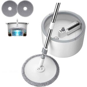 Mevigo Spin Mop with Bucket Deluxe System White - LXINDIA.COM