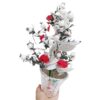 Mii Art Artificial Flower with Pot White Cherry and Rose Flower vase a - LXINDIA.COM