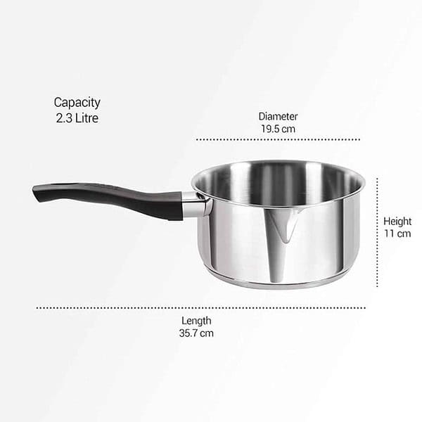 Milton Pro Cook Stainless Steel Tea Pan 18cm3 - LXINDIA.COM