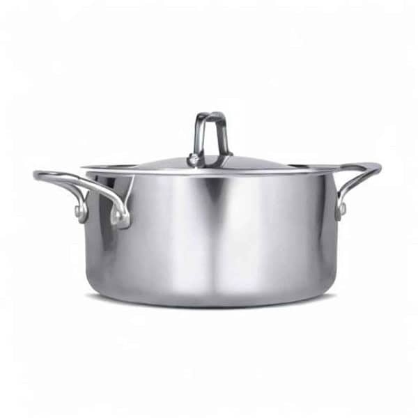 Milton Pro Cook Triply Stainless Steel Casserole Biryani Pot with Lid 24cm - LXINDIA.COM