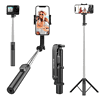 Mobilife Portable Selfie Stick with Tripod Stand Reinforced 96cm Black - LXINDIA.COM