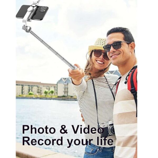 Mobilife Selfie Stick with Light Tripod Stand Bluetooth Extandable Selfie Stick Tripod White 2 - LXINDIA.COM