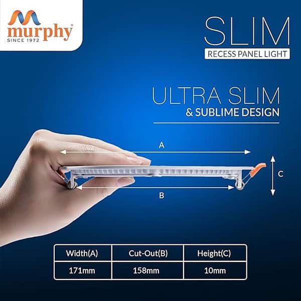 Murphy 12 Watt Slim Round LED Panel Ceiling Light Natural White Pack of 4 3 - LXINDIA.COM