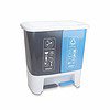 Nayasa Plastic 2 In 1 Bold Dustbin Blue and Grey - LXINDIA.COM