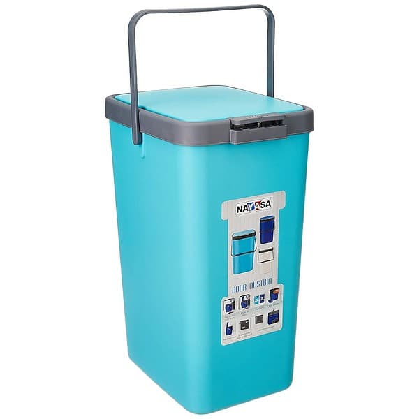 Nayasa Plastic Door Dustbin 18 Ltrs Green - LXINDIA.COM