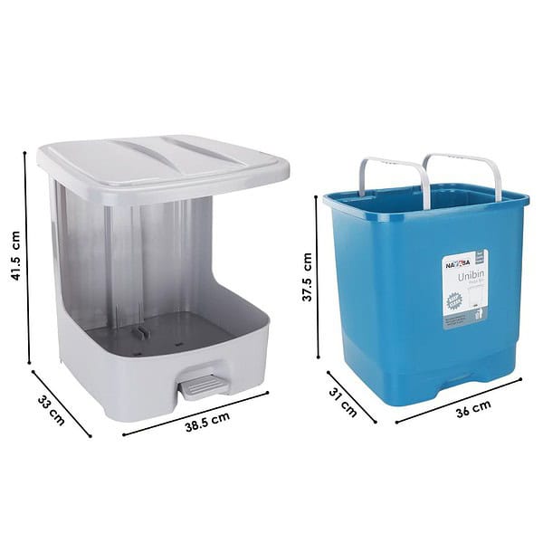 Nayasa Plastic Unibin Square 33 Ltrs Blue2 - LXINDIA.COM