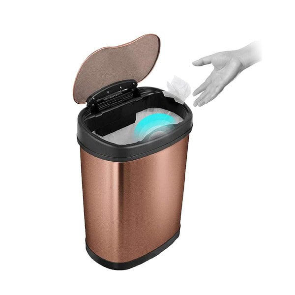 Ninestars DZT 15 13 Touchless Stylish Motion Sensor Dustbin Gold - LXINDIA.COM