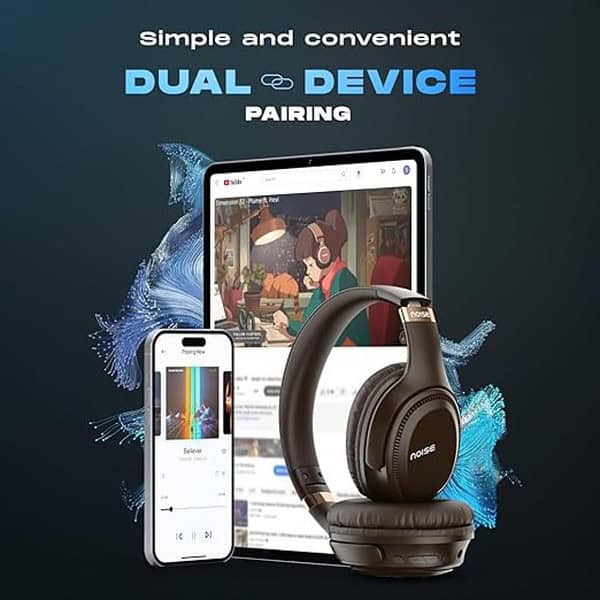 Noise 3 Wireless On Ear Headphones with 70H Playtime Dark Brown 3 - LXINDIA.COM