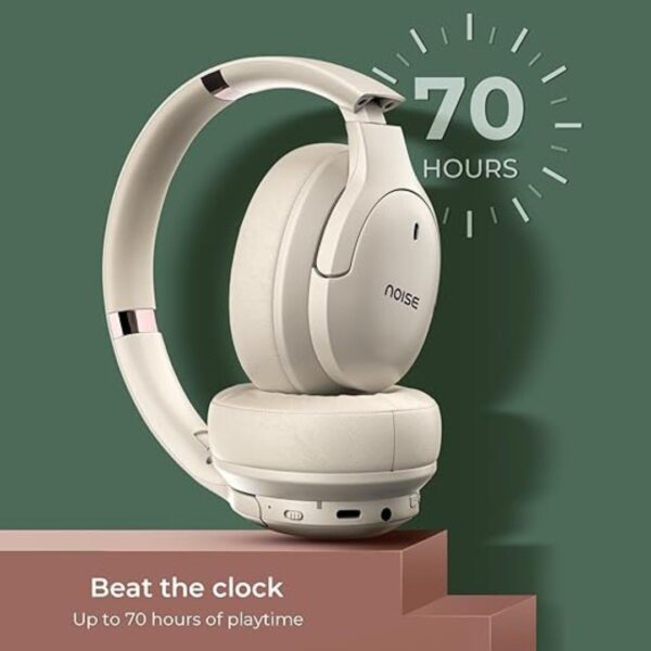 Noise 4 Wireless On Ear Headphones with 70H PlaytimeCalm Beige 1 - LXINDIA.COM