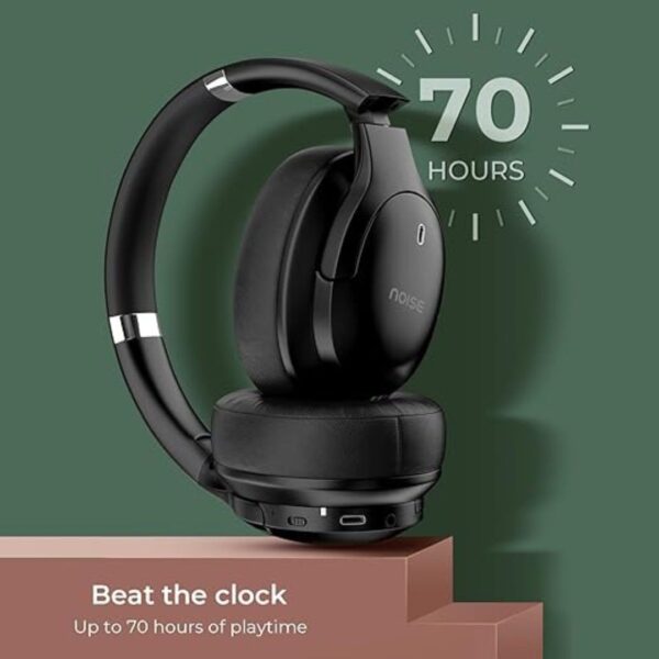 Noise 4 Wireless Over Ear Headphones with 70H Playtime Carbon Black 3 - LXINDIA.COM