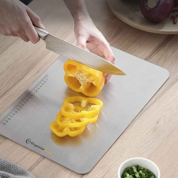 OrganizeMee Large Stainless Steel Chopping Board 36CM X 25CM1 - LXINDIA.COM