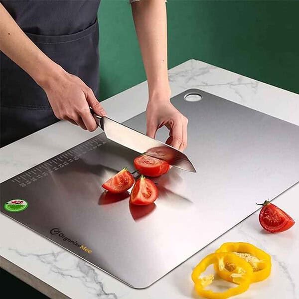 OrganizeMee Stainless Steel Chopping Board Extra Large 45CM X 31CM - LXINDIA.COM