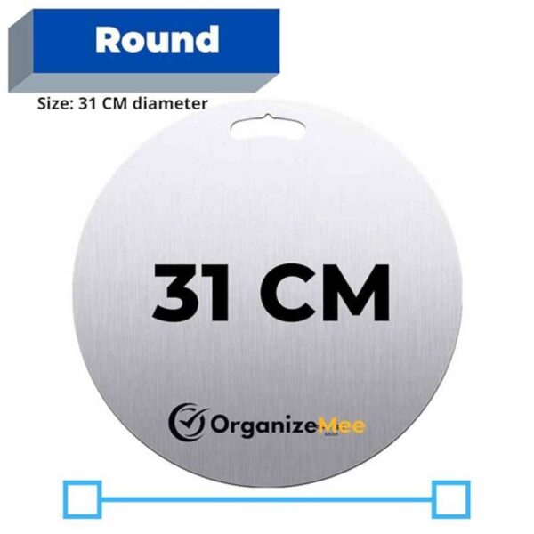 OrganizeMee Stainless Steel Chopping Cutting Metal Board Round3 - LXINDIA.COM