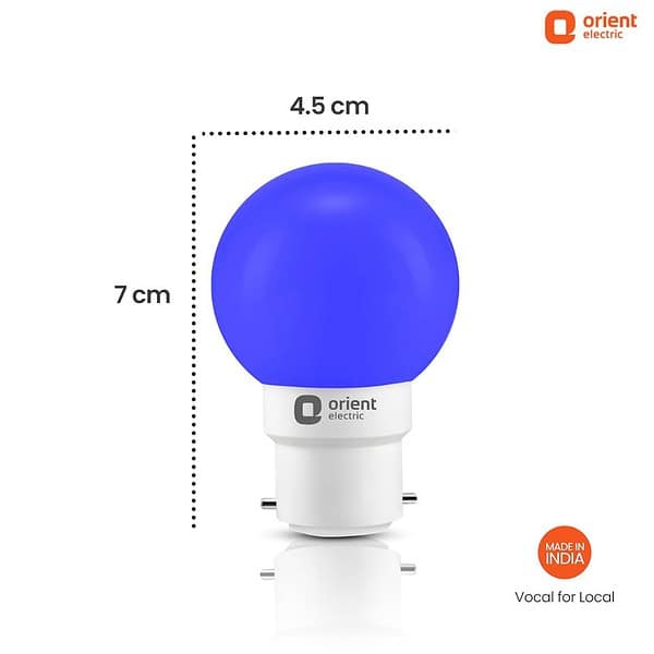 Orient Electric Polycarbonate Deco Shine Led Bulb 0.5W Blue1 - LXINDIA.COM