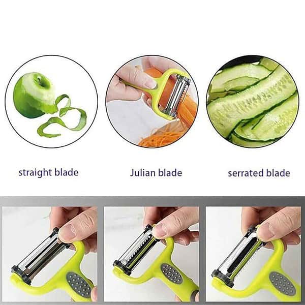 P Plus International 3 in 1 Julienne Vegetable Peeler 3 11zon - LXINDIA.COM