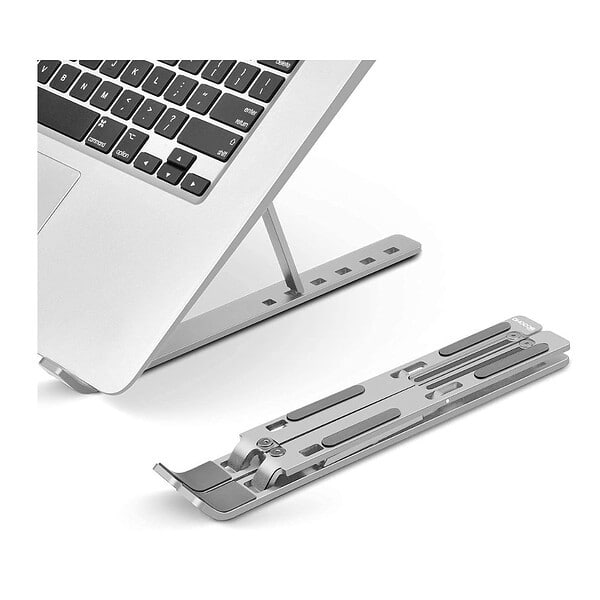 PLIXIO Aluminum Tabletop Laptop Stand Grey 3 - LXINDIA.COM