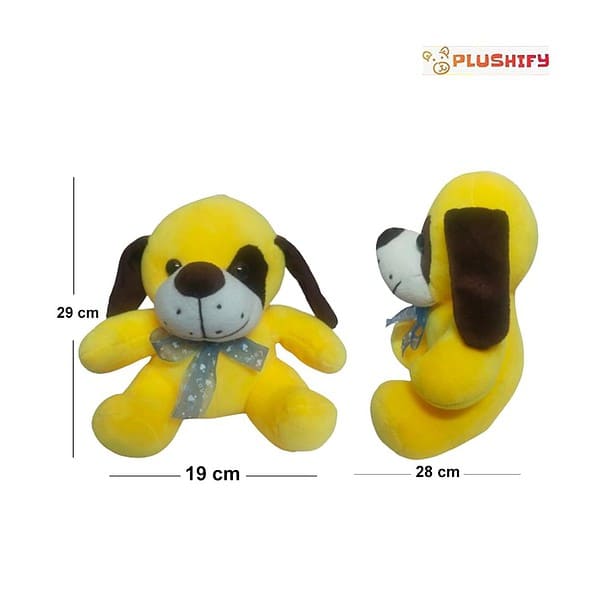 PLUSHIFY Patch Eye Dog Stuffed Animal Puppy Patch Eye Dog Yellow 1 - LXINDIA.COM