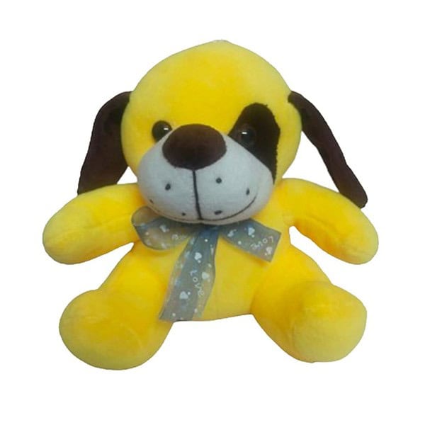 PLUSHIFY Patch Eye Dog Stuffed Animal Puppy Patch Eye Dog Yellow - LXINDIA.COM