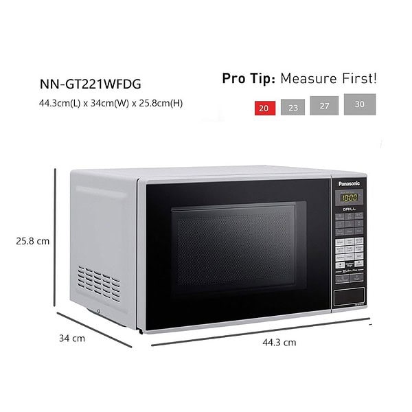 Panasonic 20L Grill Microwave OvenNN GT221WFDG2 - LXINDIA.COM