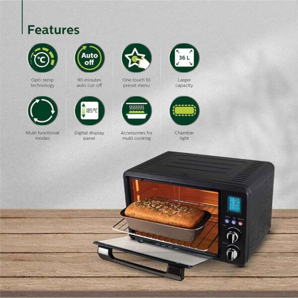 Philips HD6976 00 36 Litre Digital Oven Toaster Grill 2000W2 - LXINDIA.COM