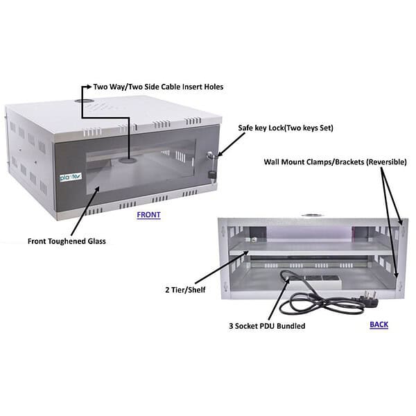 Plantex CCTV Network Rack 3U plus1 - LXINDIA.COM