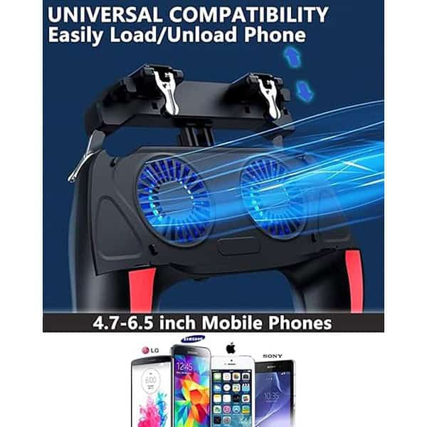 Plexaris Phone Cooler Gaming Fan Mobile Case with L1R1 Triggers 1 - LXINDIA.COM