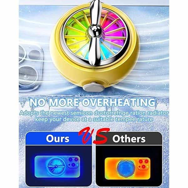 Plexaris Phone Cooler Semiconductor Magnetic Mobile Cooler for Gaming Yellow 2 - LXINDIA.COM