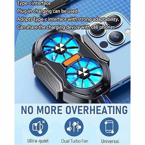 Plexaris Phone Cooler for Mobile Dual Turbo Fan Mobile Cooler 3 - LXINDIA.COM