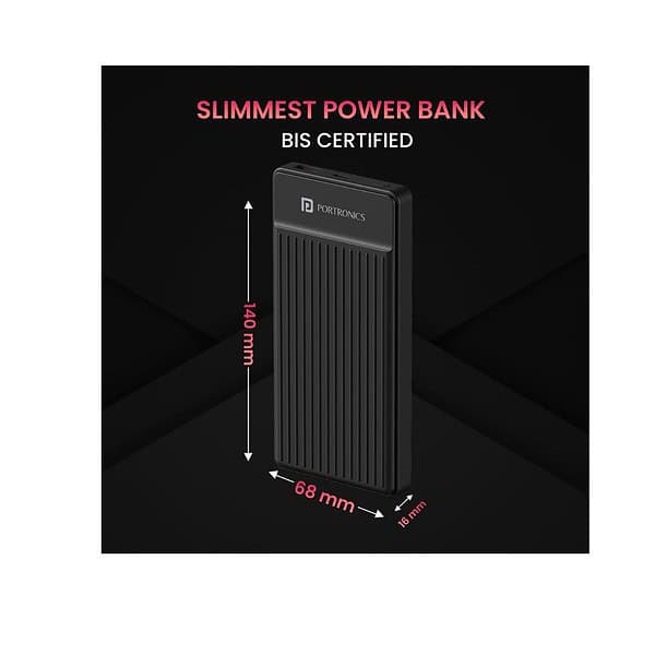 Portronics Luxcell B 10K 10000 mAh Black 1 - LXINDIA.COM