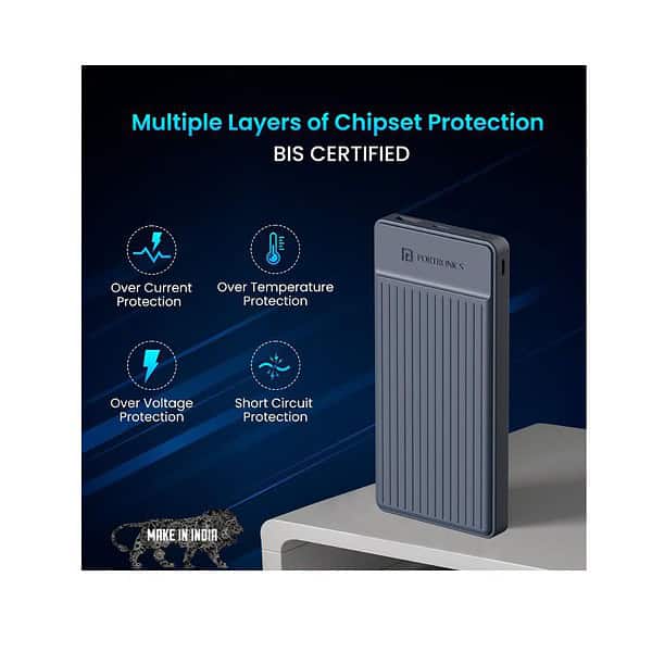 Portronics Luxcell B12 10000mAh 12W Dark blue 3 - LXINDIA.COM