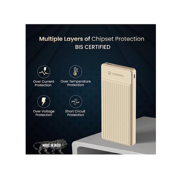 Portronics Luxcell B12 10000mAh 12W Ivory White 4 - LXINDIA.COM