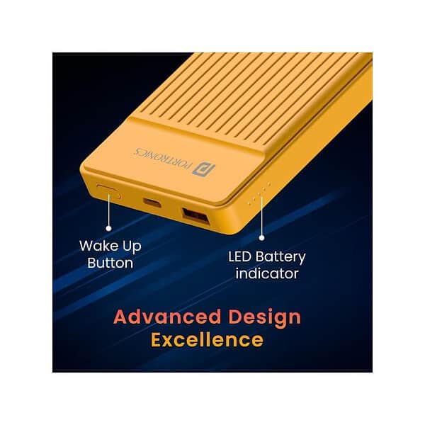 Portronics Luxcell B12 10000mAh 12W Yellow 3 - LXINDIA.COM