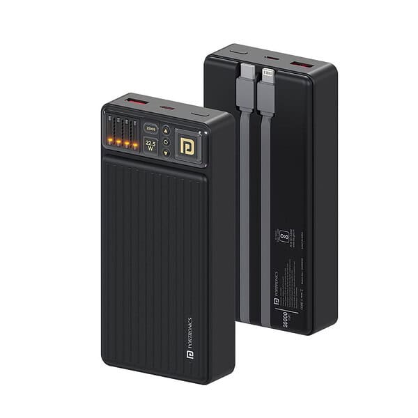 Portronics Luxcell Bind 20k 20000mAh Black - LXINDIA.COM