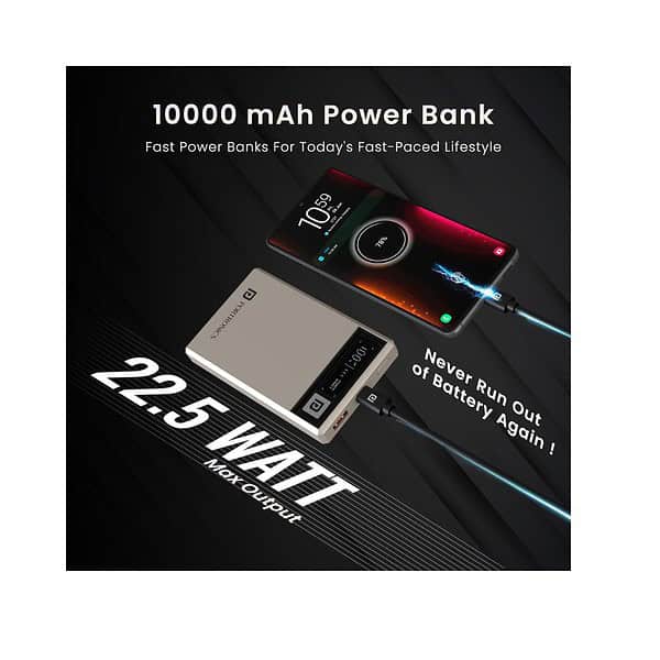 Portronics Luxcell MagClick 10k 10000 mAhBeige 1 - LXINDIA.COM