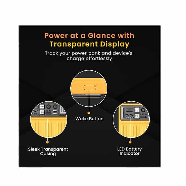 Portronics Luxcell Wireless Mini 10k 10000mAh Yellow 3 - LXINDIA.COM