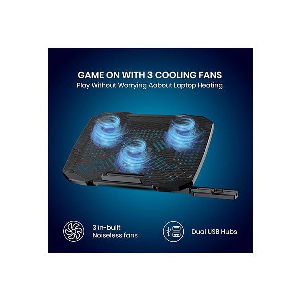 Portronics My Buddy Air 4 Laptop Cooling Pad with Triple Cooling Fans 1 - LXINDIA.COM