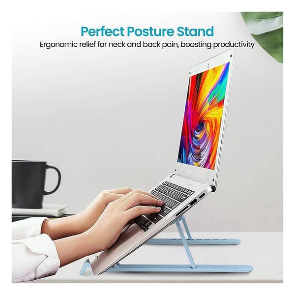 Portronics My Buddy K Lite Foldable Laptop Stand Blue 1 - LXINDIA.COM